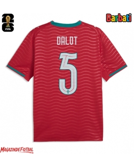 Portugalia Diogo Dalot #5 Tricou Fotbal Replică Mondial 2026 Barbati Acasa Portugalia Diogo Dalot #5 Tricou Fotbal Replică Mondial 2026 Barbati Acasa